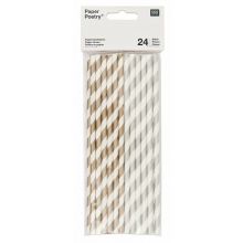 Strohhalme gold/silber 