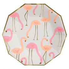 Pappteller Flamingo groß 