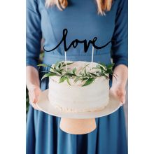 Caketopper Love schwarz