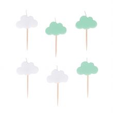 Caketopper Kerzen Wolken