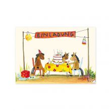 Einladungskarten-Block "Pferde"