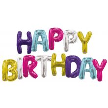 Folienballon Schriftzug Happy Birthday