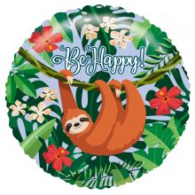 Folienballon "Be Happy" Faultier