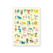 Geschenkpapier mit Tieren und ABC