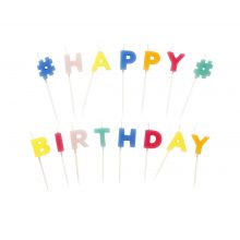 "Happy Birthday" Caketopper Kerzen