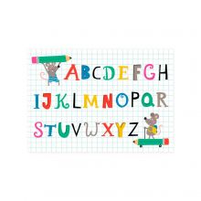 Postkarte zur Einschulung "Mäuse-ABC"