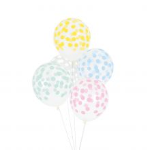 Luftballons bedruckt  - Konfetti pastell