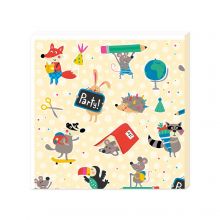 Serviette Tierischer Schulspaß
